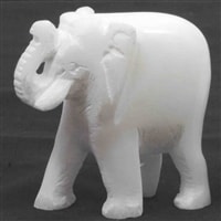 White Marble Elephant Statue